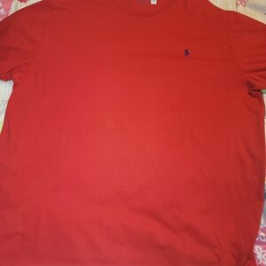 Polo by Ralph Lauren Red Short Sleeve Crew Tee with Navy Pony